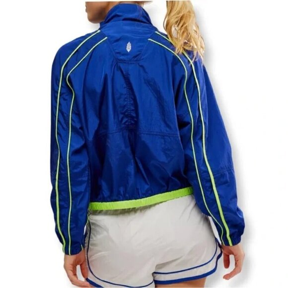 NWT Free People Movement Varsity Blues Blue Running Jacket - Picture 2 of 7